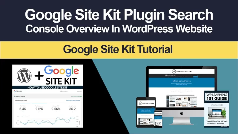 Google Site Kit Search Console Overview