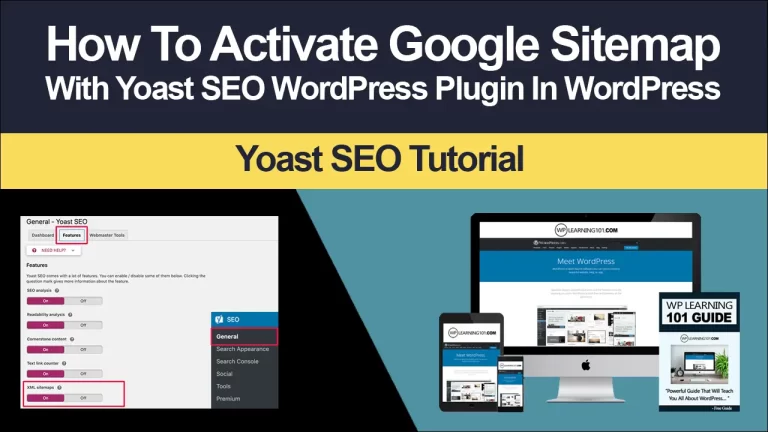 How To Activate Google Sitemap With Yoast SEO Plugin