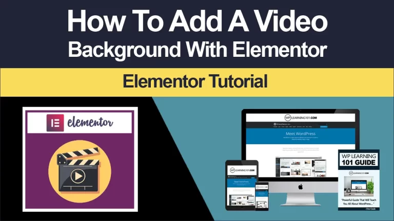 How To Add Background Video In Elementor