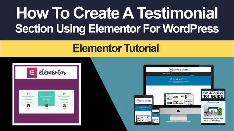 How To Add A Testimonial Section In Elementor