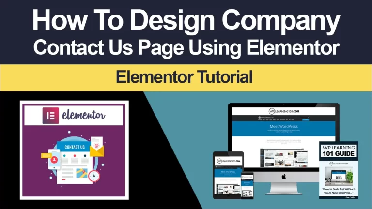How To Create Contact Us Page In WordPress With Elementor