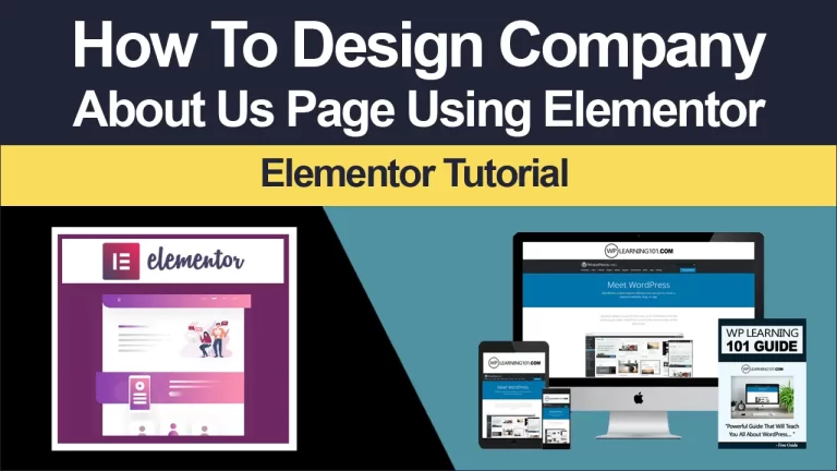 How To Design About Us Page In WordPress With Elementor