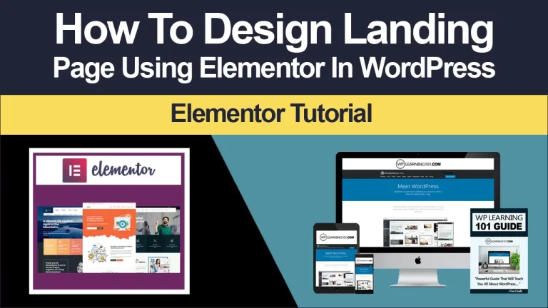 How To Create A Landing Page In WordPress Using Elementor
