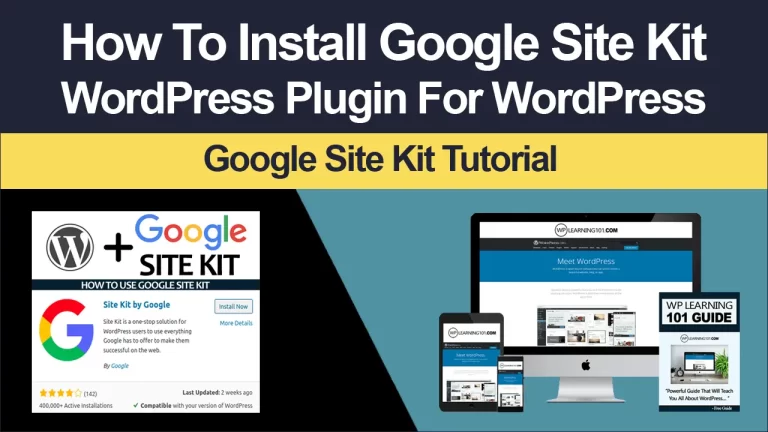 How To Install Google Site Kit