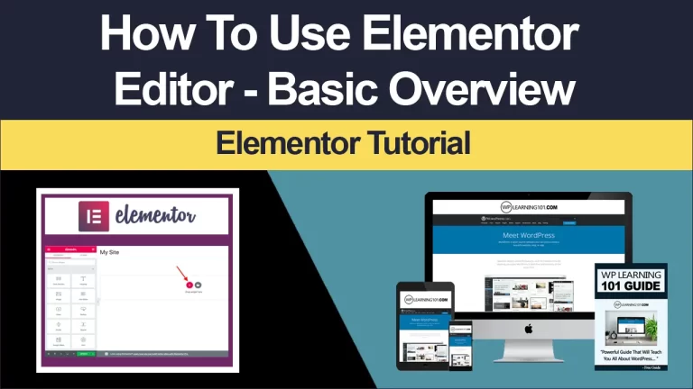 Elementor Editor Basics Tutorial