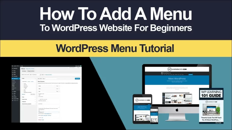 How To Add A Menu To WordPress Website For Beginners (Step By Step Tutorial)
