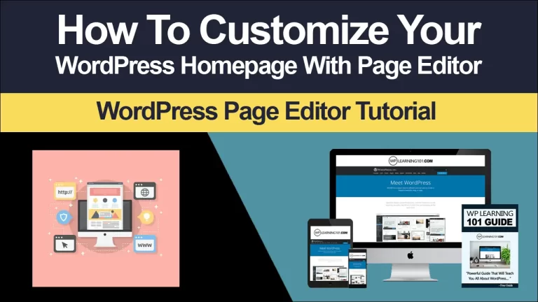 How To Edit/Customize Your WordPress Homepage With Page Editor (Step By Step Tutorial)