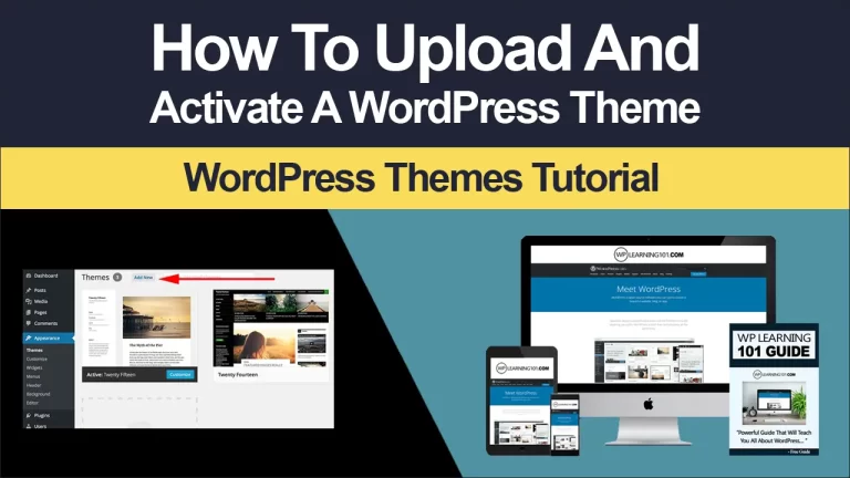 How To Upload And Activate WordPress Theme (Step By Step Tutorial For Beginners)