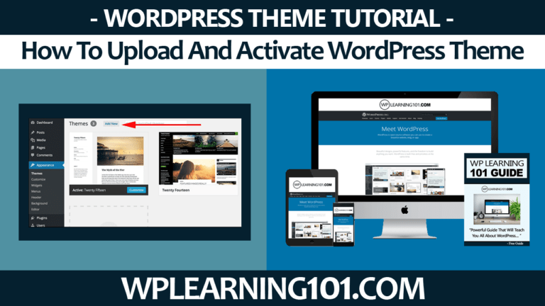 How To Upload And Activate WordPress Theme (Step By Step Tutorial For Beginners)