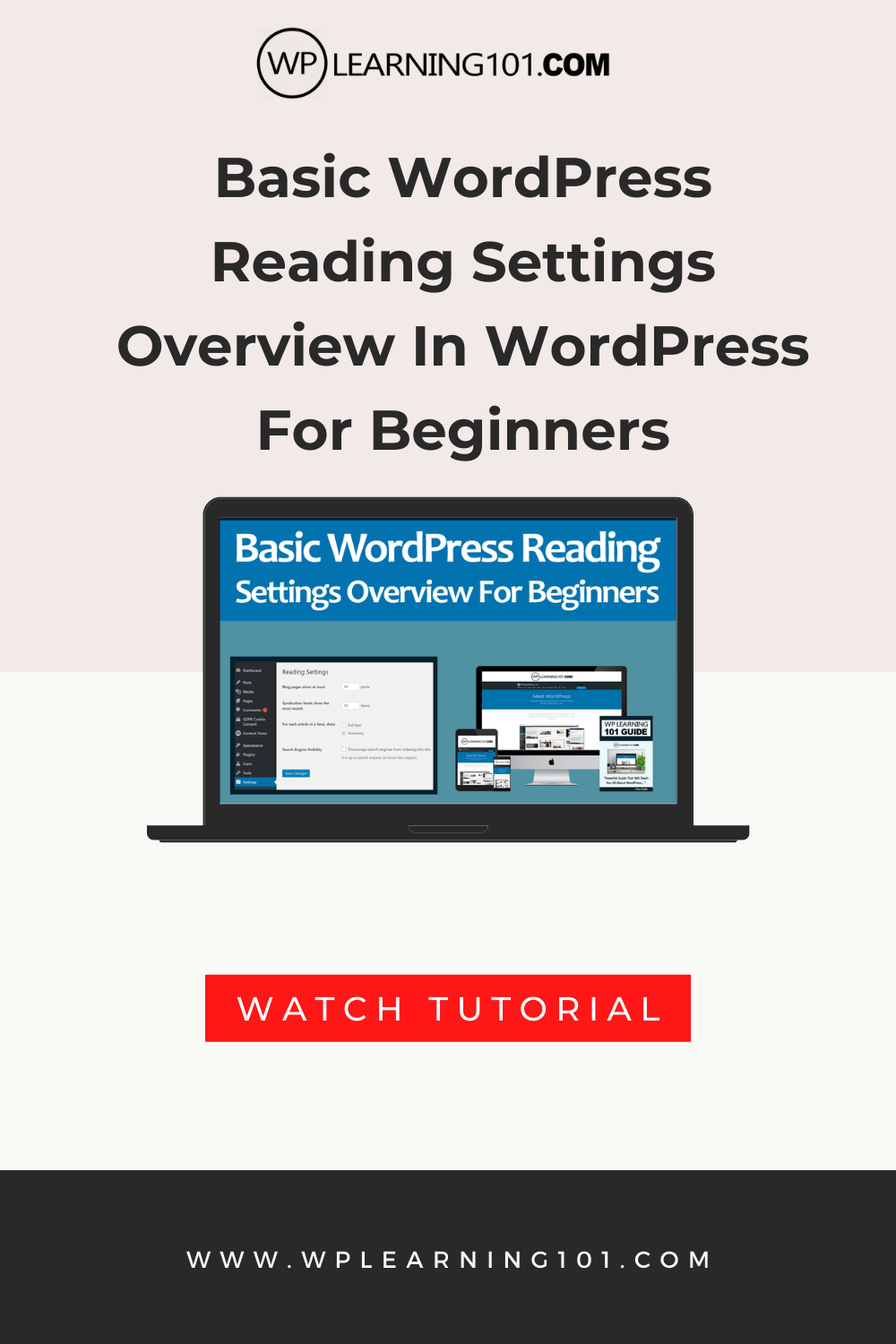 Basic WordPress Reading Settings Tutorial Overview For Beginners (Step ...