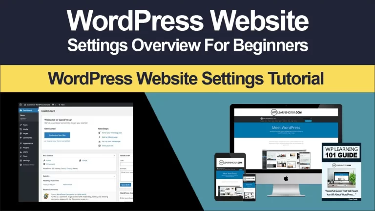 WordPress Site Settings Overview Tutorial For Beginners (Step By Step)