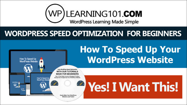 WordPress Speed Optimization Tutorial Videos Made For Beginners (Step By Step)
