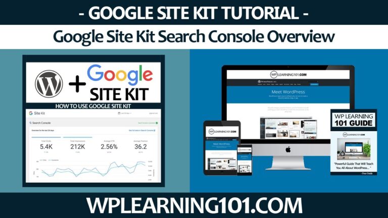 Google Site Kit WordPress Plugin Search Console Overview In WordPress (Step-By-Step Tutorial)