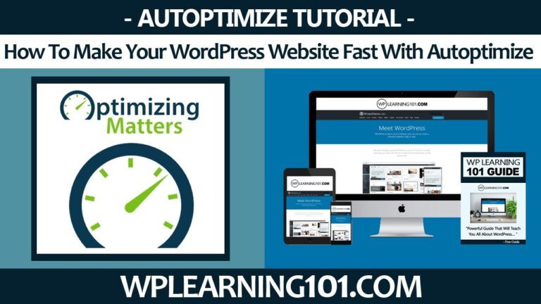 How To Make Your WordPress Website Fast With Autoptimize WordPress Plugin (Step By Step Tutorial)