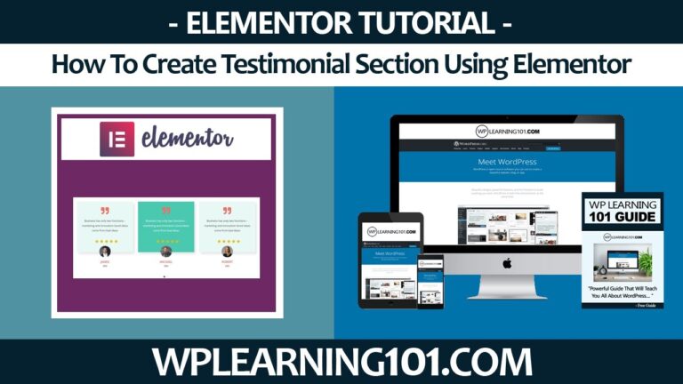 How To Create Testimonial Section For Website Using Elementor In WordPress (Step-By-Step Tutorial)