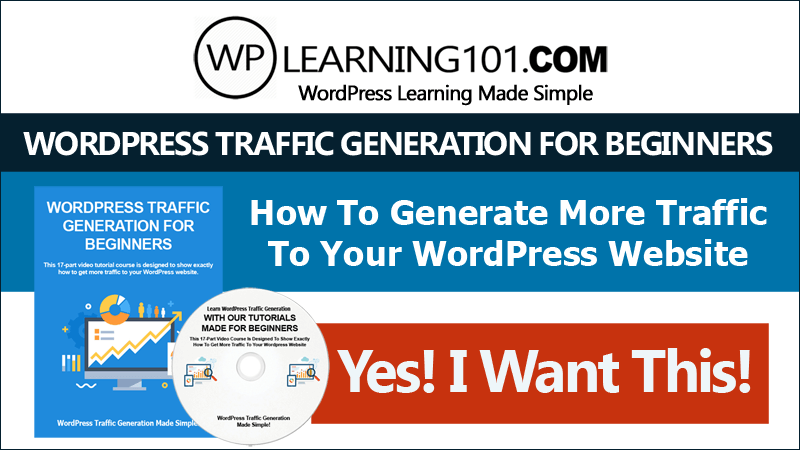 wordpress traffic generation for beginners