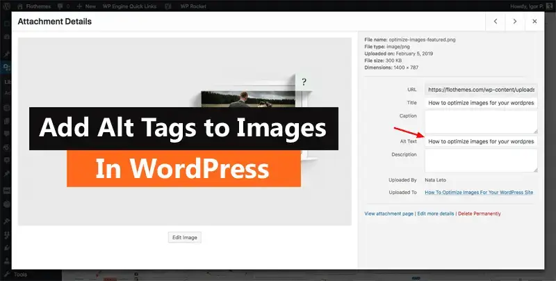 Add Alt Tags to Images in WordPress