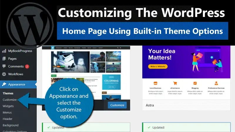 Customizing the WordPress Home Page Using Built-in Theme Options