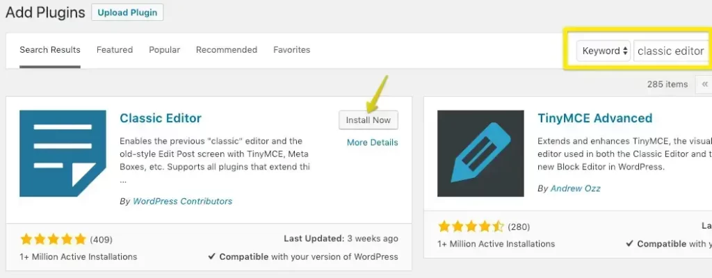 How To Install the WordPress Classic Editor Plugin