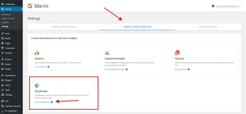 How to Configure Google Tag Manager in Google Site Kit