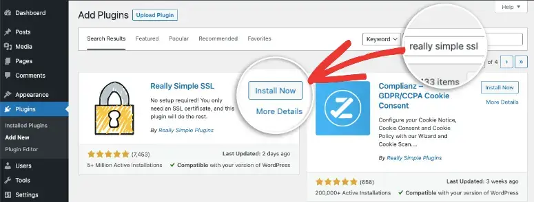 Installing Really Simple SSL