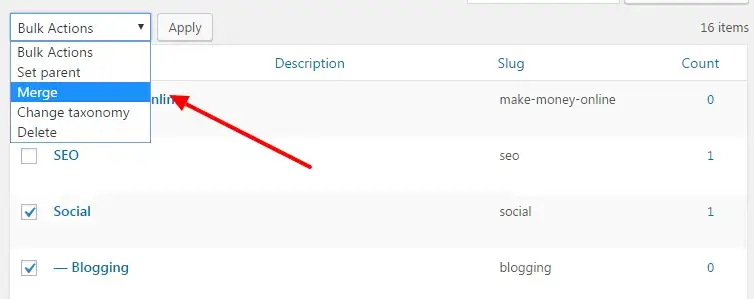 Merging Categories in WordPress
