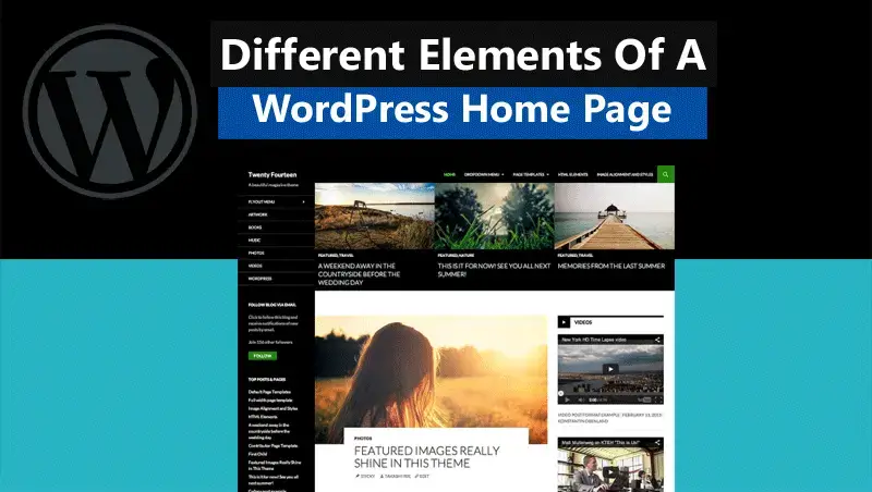Overview of the Default WordPress Home Page and Its Components