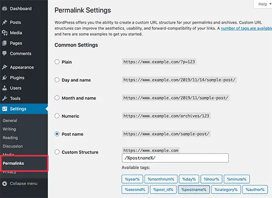 Permalinks for WordPress SEO