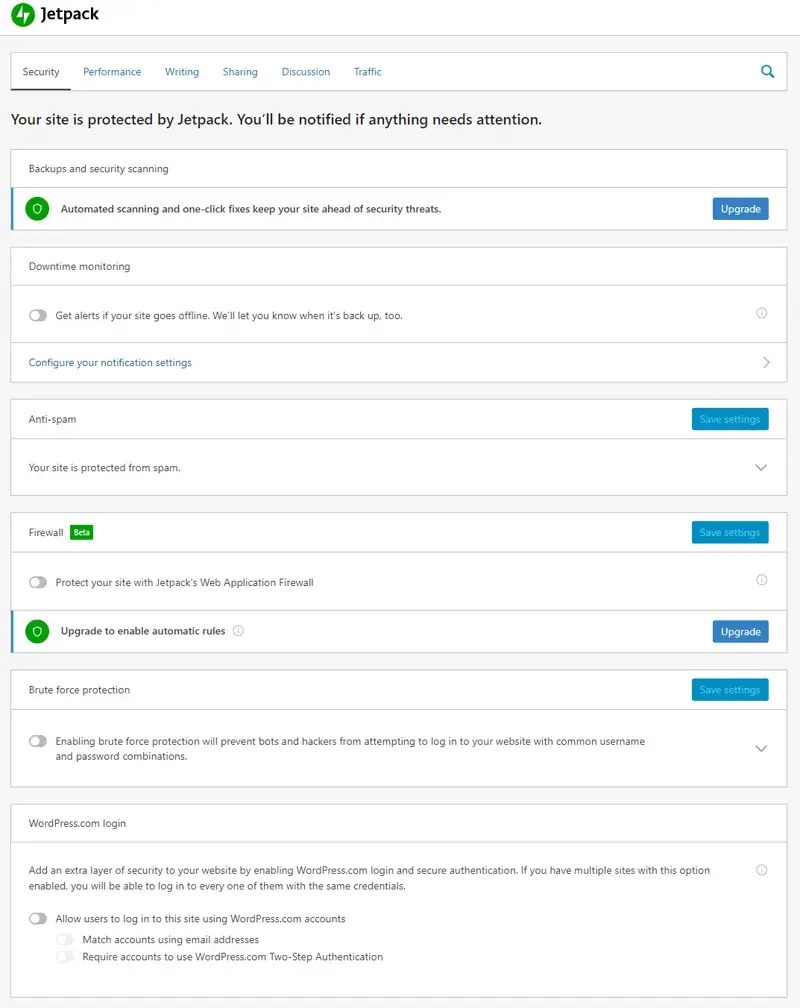 Setting up Jetpack Dashboard