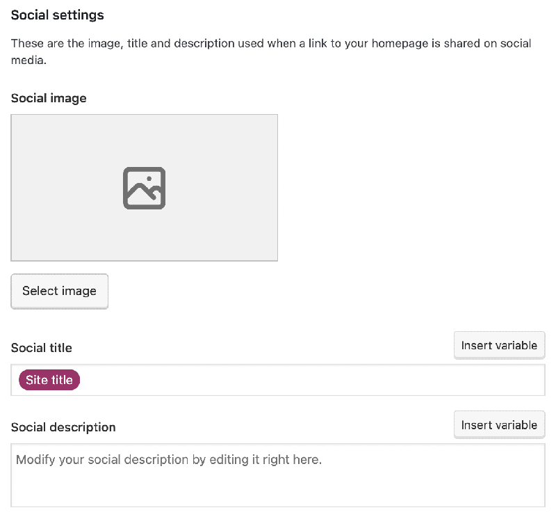 Social Settings Yoast SEO Plugin