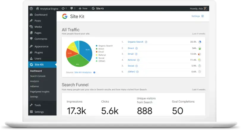 Utilizing Google Site-Kit