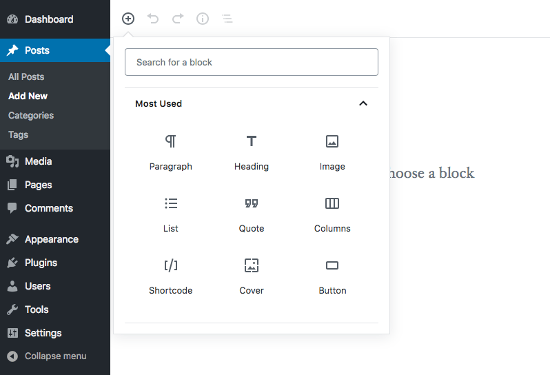 how to add and edit text and images in the WordPress editor